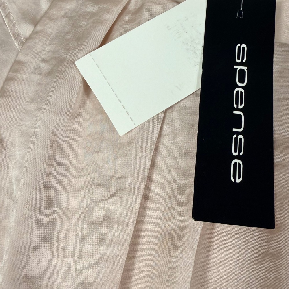 Spense Flutter Sleeve Blouse M Cream/Rose Satin Top Office Date night silky - Picture 15 of 15